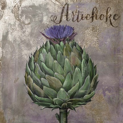 Framed Medley Gold Artichoke Print