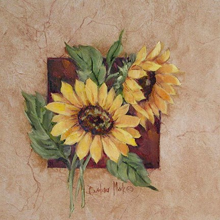 Framed Sunflower Square Print