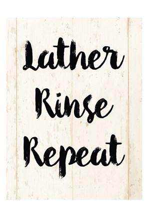 Framed Lather Rinse Repeat Print