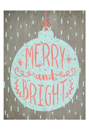 Framed Merry and Bright 3 Print