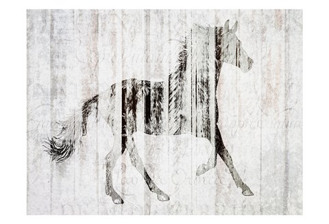 Framed Barnwood Horse 2 Print