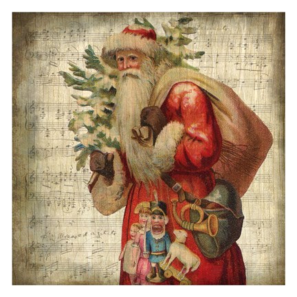 Framed Vintage Santa 1 Print