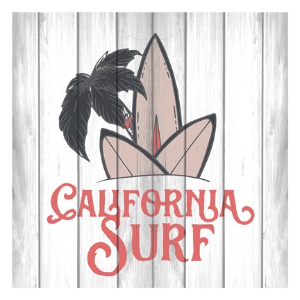 Framed California Surf 2 Print