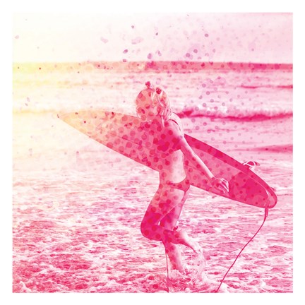 Framed Surfer Girl 1 Print