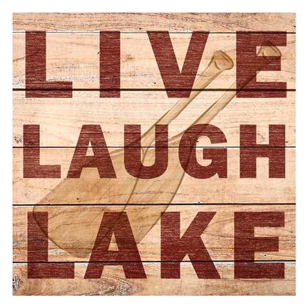 Framed Live Laugh Lake Print