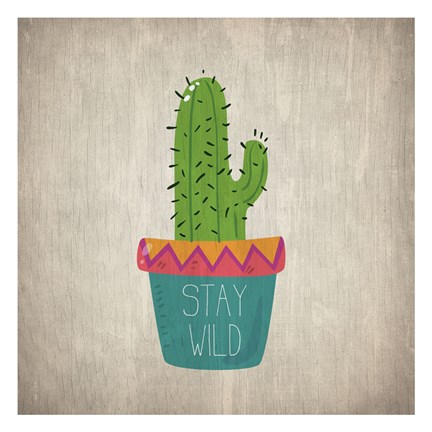 Framed Wild Cactus 1 Print