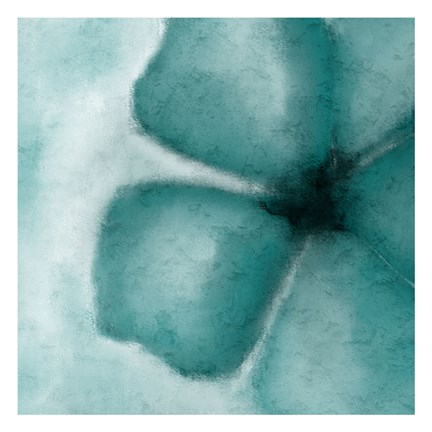 Framed Blooming Teal Print