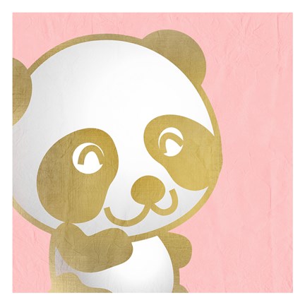 Framed Pink Panda 1 Print