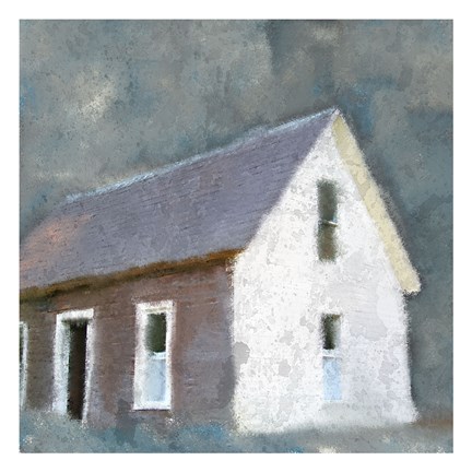 Framed Schoolhouse Grey Print