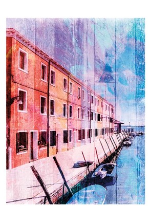 Framed Colorful Riverfront Print