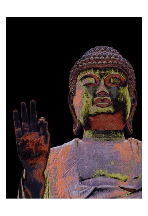 Framed Painted Buddha Print