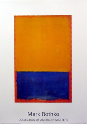 Framed Untitled Yellow, Blue, Orange1955 Print