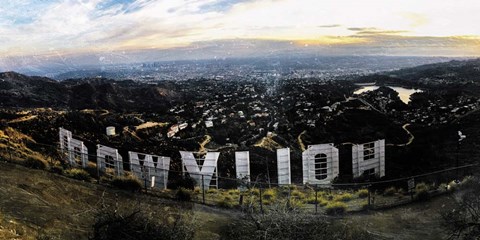 Framed Hollywood View Print