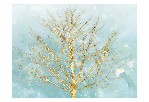 Framed Golden Tree 2 Print