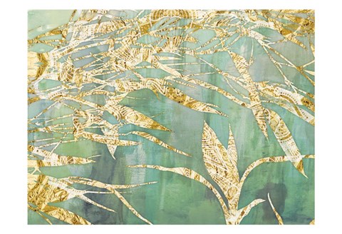 Framed Gold Leaves Print