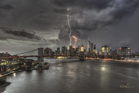 Framed Manhattan Storm Print