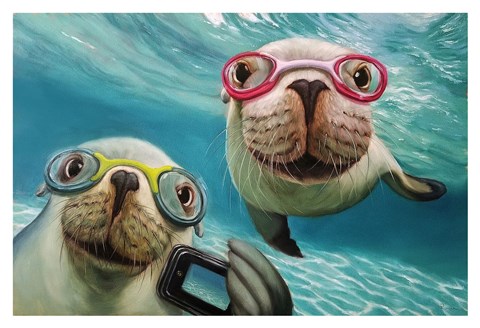 Framed Underwater Selfie Print