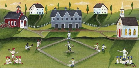 Framed Baseball Games Print
