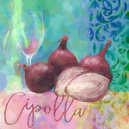 Framed Cipolla Rossa - Red Onion Print