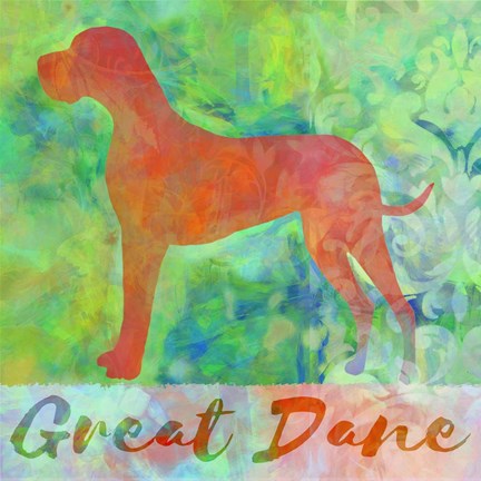 Framed Great Dane Dog Print