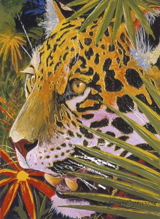 Framed Jaguar Jungle Print