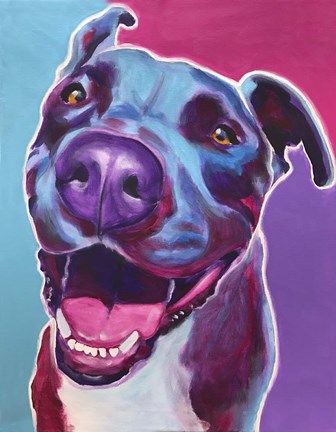 Framed Pit Bull - Candy Print