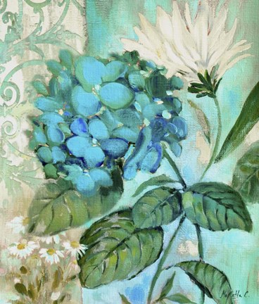 Framed Blue Hortensia Print