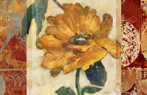 Framed Golden Blossom 1 Print