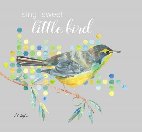 Framed Sing Sweet Little Bird Print