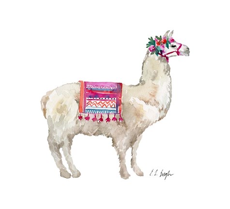 Framed Peruvian Llama Print