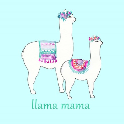 Framed Llama Mama Print