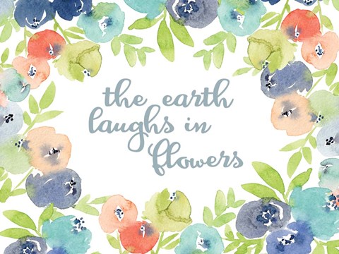 Framed Earth Laughs in Flowers Print