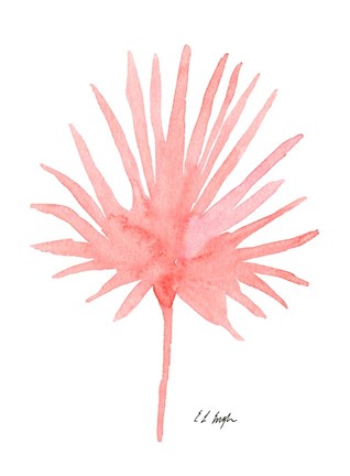 Framed Pink Palm Leaf II Print
