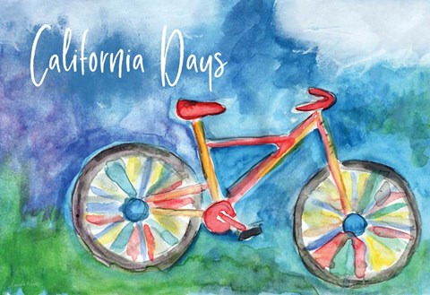 Framed California Days Bike Print