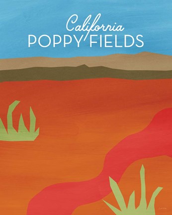 Framed California Poppy Fields Print