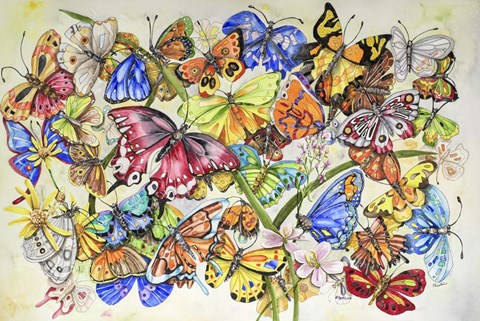 Framed Butterfly Dance Print
