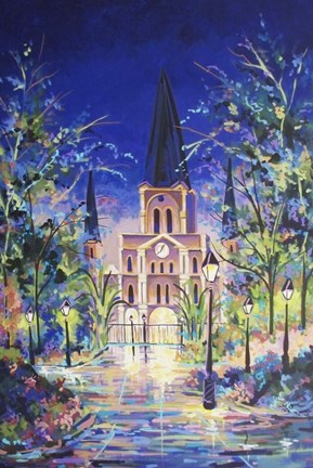 Framed Fantasy St Louis Cathedral Print