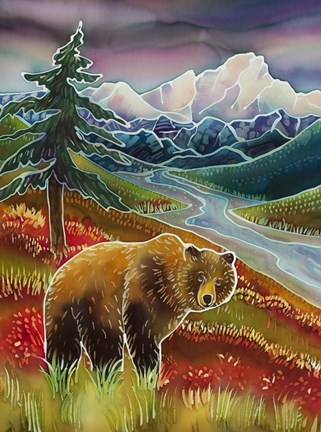 Framed Autumn Grizzly Print