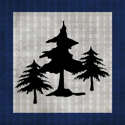 Framed Blue Bear Lodge Icon 1 Print