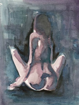 Framed Watercolour Nude 3 Print