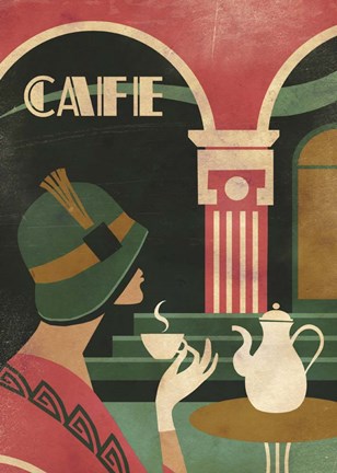 Framed Art Deco Cafe Print