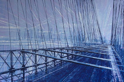 Framed Brooklyn Bridge In Morning Light Print