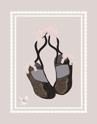 Framed Ballerina Shoes 2 Print