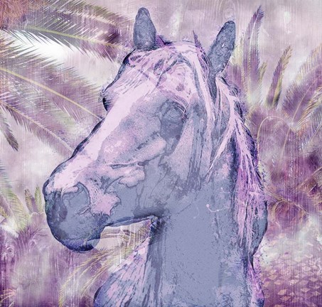 Framed Palm Grove Horse Print