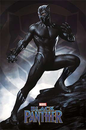 Framed Black Panther (pose) Print