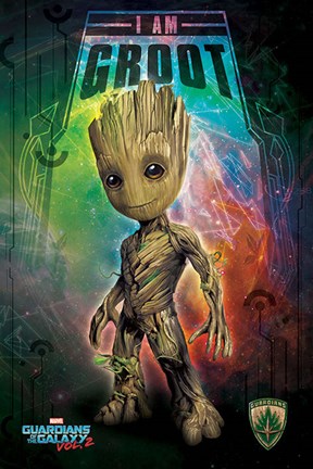 Framed Guardians of the Galaxy - I Am Groot Print