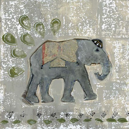 Framed Global Elephant VI Print