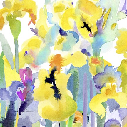 Framed Watercolor Flower Composition VI Print