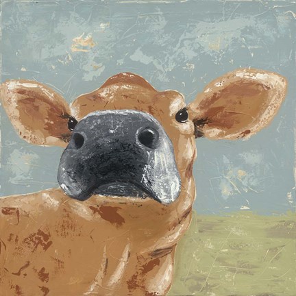 Framed Farm Life-Cow Print