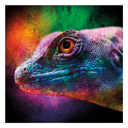 Framed Party Lizard Print